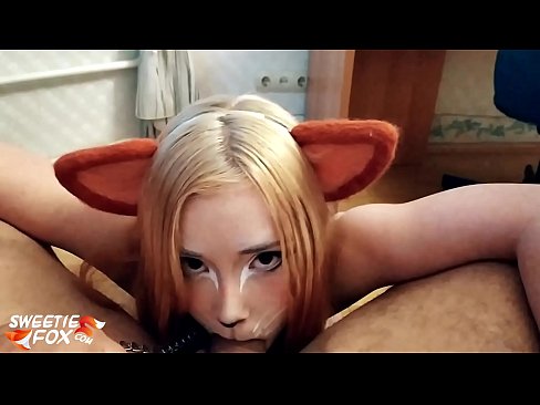 ❤️ Kitsune swallow dick agus cum ina bhéal ☑  Porn  linn ❌️❤